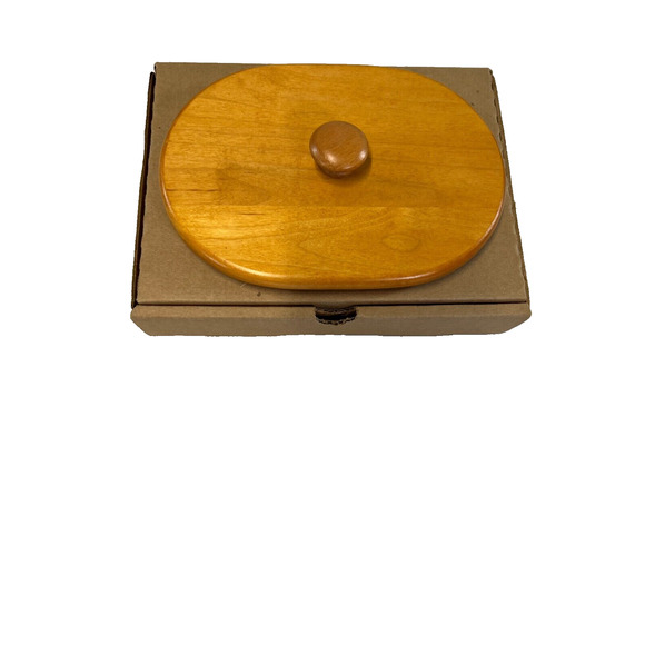 1999 Longaberger Mother's Day Lid w/Wood Knob #58823 7.75"L x 5.74"W New - Picture 1 of 3